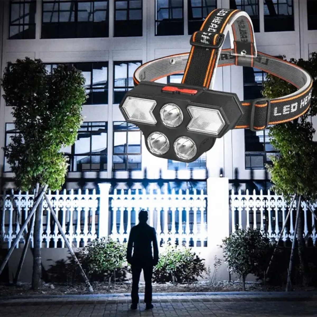 Φακός Κεφαλής LED Aerbes AB-Z1191 USB Επαναφορτιζόμενος με 4 Λειτουργίες Φωτισμού