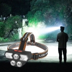 Φακός Κεφαλής LED Aerbes AB-Z1191 USB Επαναφορτιζόμενος με 4 Λειτουργίες Φωτισμού