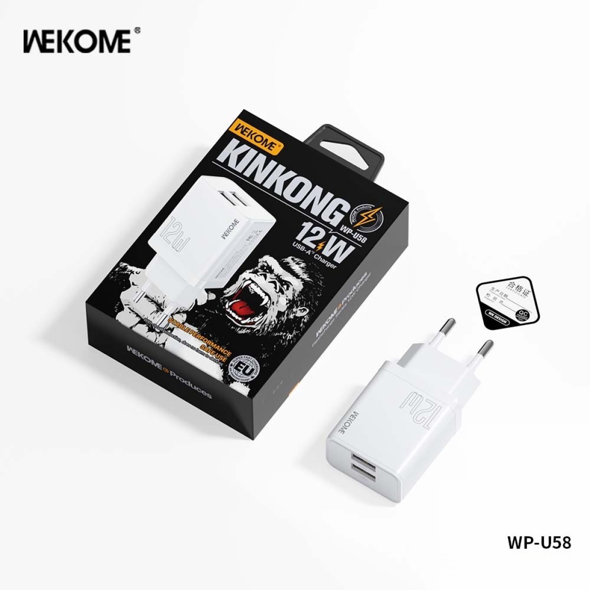 WEKOME WP-U58 Φορτιστής Ρεύματος 12W με 2 Θύρες USB – Λευκός