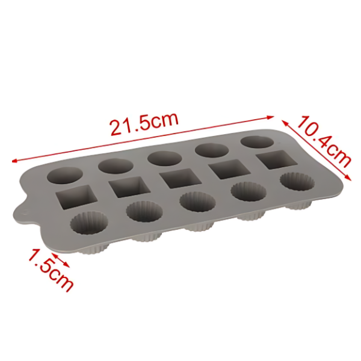Φόρμα σιλικόνης για σοκολατάκια 21.5x10.4cm 2416090 γκρι - Image 2