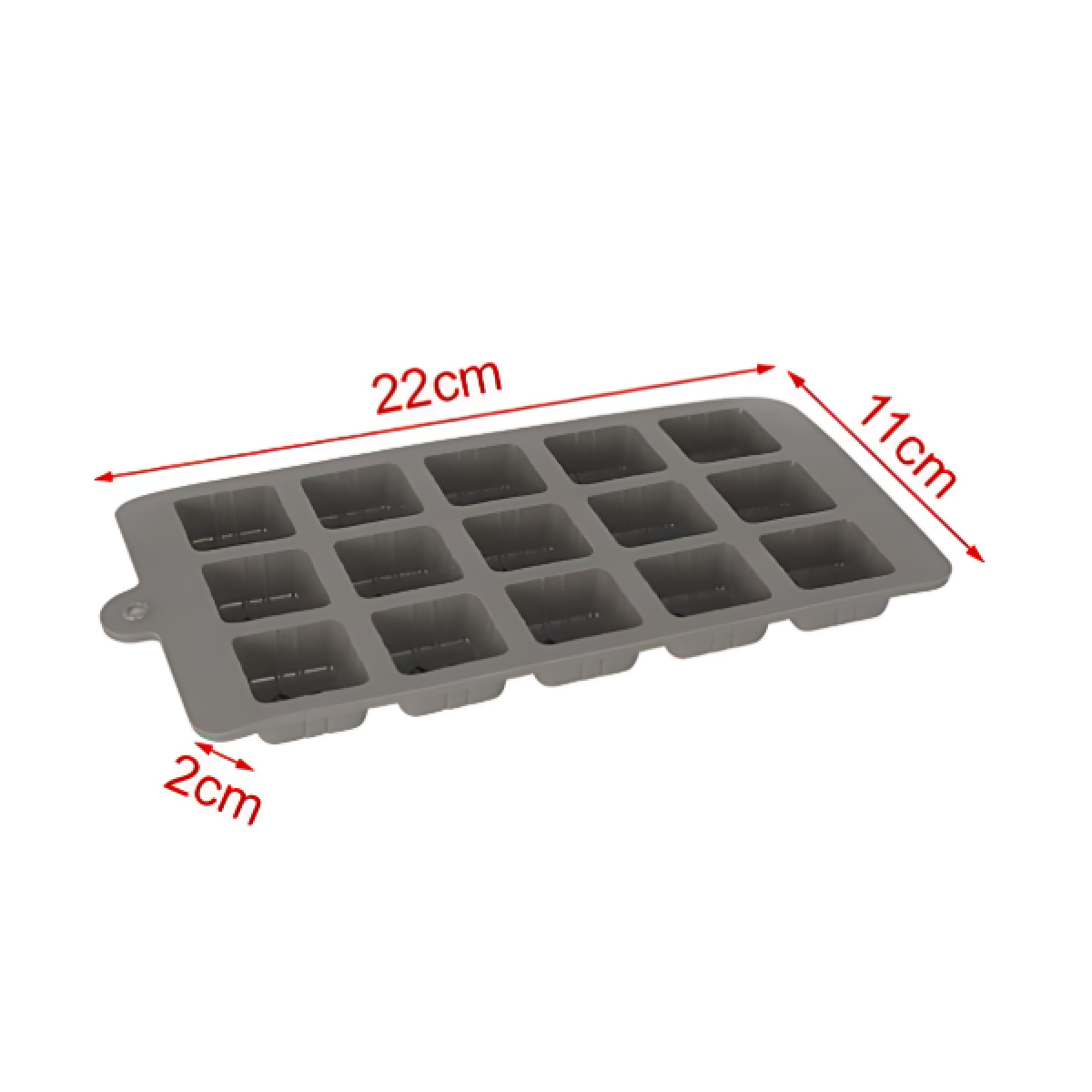 Φόρμα σιλικόνης για σοκολατάκια 22x11cm 2416092 γκρι - Image 2