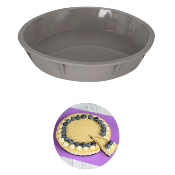 Φόρμα Σιλικόνης Στρογγυλή 25x4.5cm Σετ 2 Τεμαχίων Kmt Style 2416144