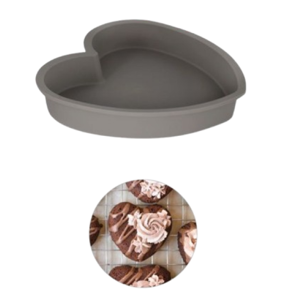 Φόρμες Ψησίματος Σιλικόνης Καρδιά 24x23.5x4cm Kmt Style 2416138