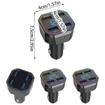 Φορτιστής Αυτοκινήτου USB 66W με 4 Θύρες & Οθόνη LED – W16930-4