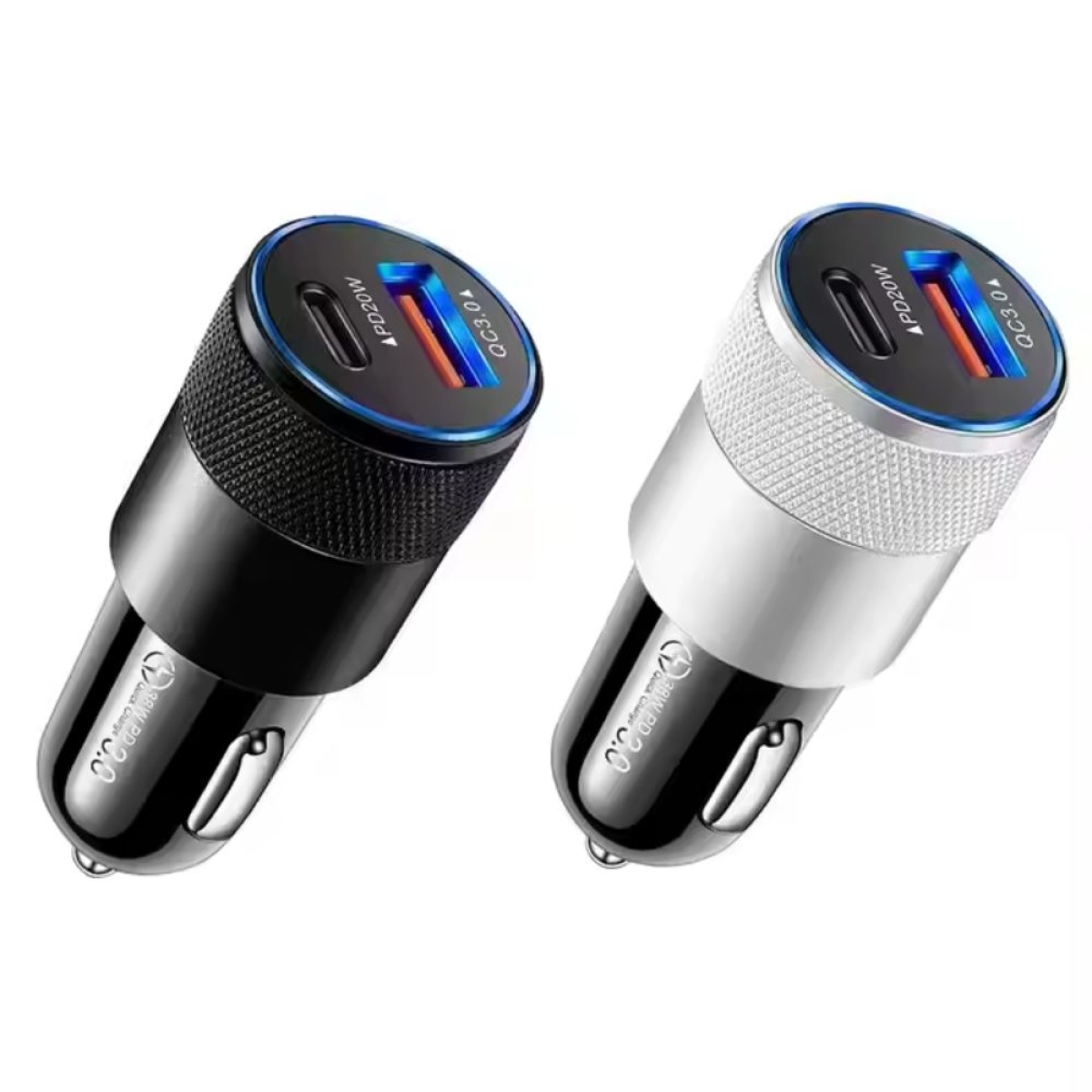 Φορτιστής Αυτοκινήτου W16929-6 Dual USB PD20W & QC3.0 – Ασημί