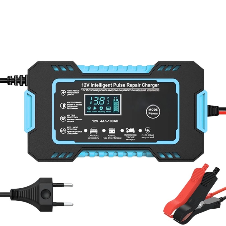 Φορτιστής μπαταρίας αυτοκινήτου 6A 6V - 12V HL18668-30, Μπλε
