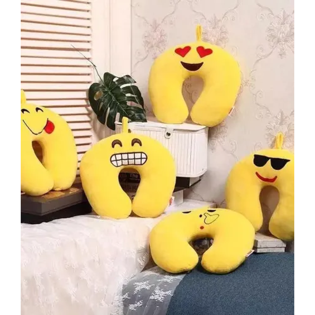 Φουσκωτό Μαξιλάρι Αυχένα Ταξιδίου Memory Foam 2802724 Emoticon Kiss