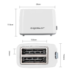Φρυγανιέρα 2 θέσεων 750W Aigostar - λευκό - Image 4
