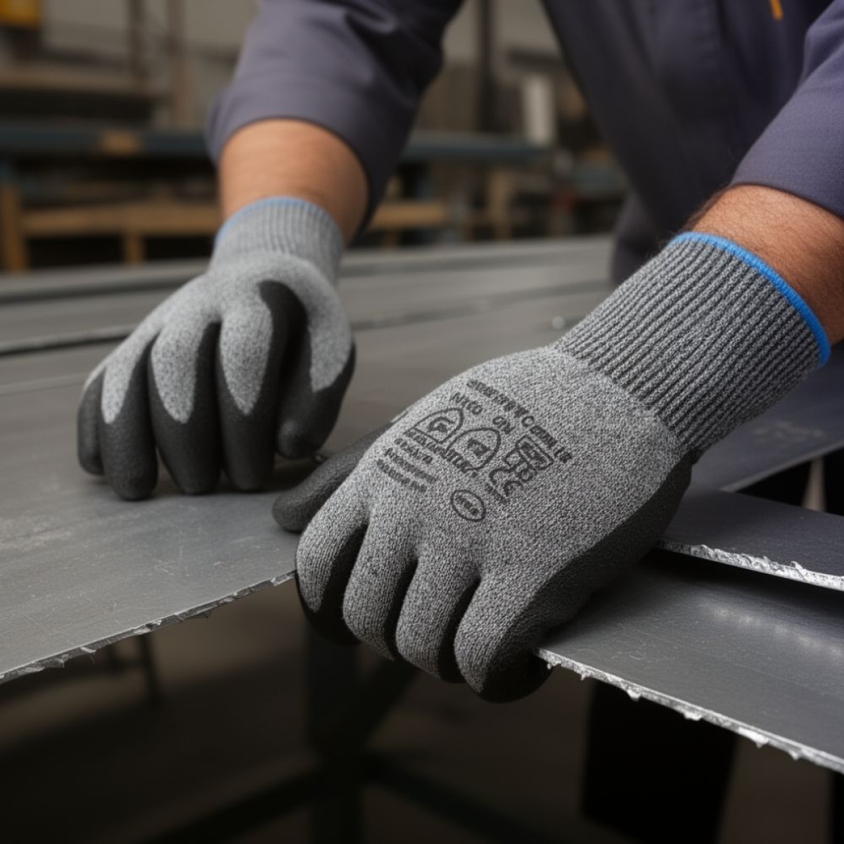 Γάντια Αντοχής Κοπής PU XXL Γκρι-Μαύρα Kmt Tools 2385812