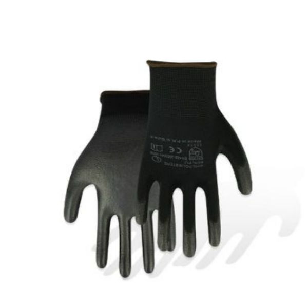 Γάντια Εργασίας Εργονομικά PU Μαύρο L Kmt Tools 9368930