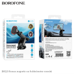 Borofone BH125 Roman Μαγνητική Βάση Στήριξης Κινητού για Ταμπλό ή Παρμπρίζ - Μαύρο/Κόκκινο