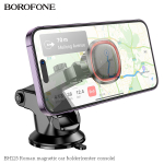 Borofone BH125 Roman Μαγνητική Βάση Στήριξης Κινητού για Ταμπλό ή Παρμπρίζ - Μαύρο/Κόκκινο