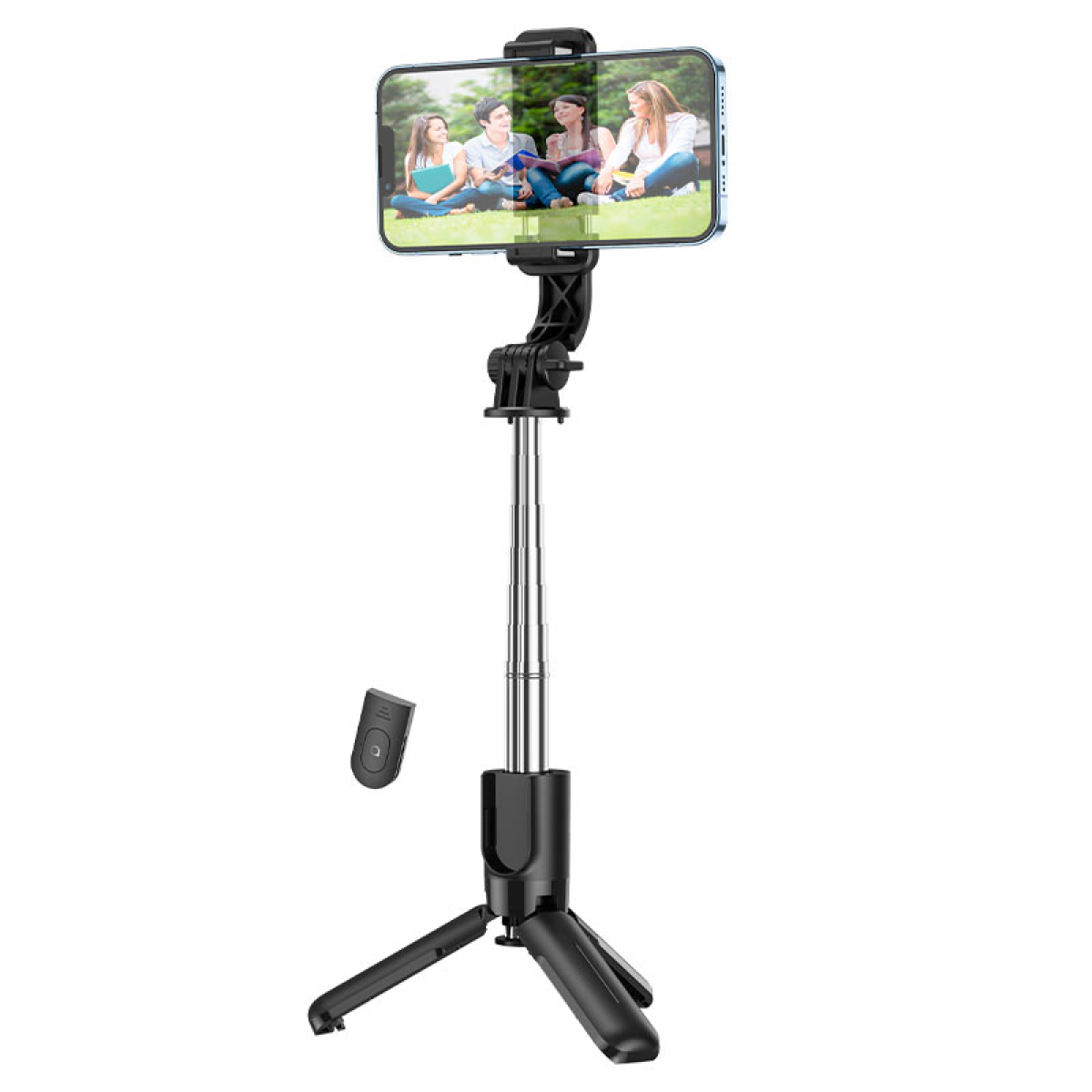 Hoco K17 Figure Selfie Stick και Τρίποδο για Live Streaming με Bluetooth Τηλεχειριστήριο – Μαύρο