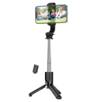 Hoco K17 Figure Selfie Stick και Τρίποδο για Live Streaming με Bluetooth Τηλεχειριστήριο – Μαύρο