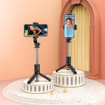 Hoco K17 Figure Selfie Stick και Τρίποδο για Live Streaming με Bluetooth Τηλεχειριστήριο – Μαύρο