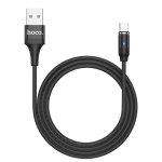 Hoco U76 Fresh Μαγνητικό Καλώδιο Φόρτισης USB σε Micro-USB – 1.2m - Μαύρο