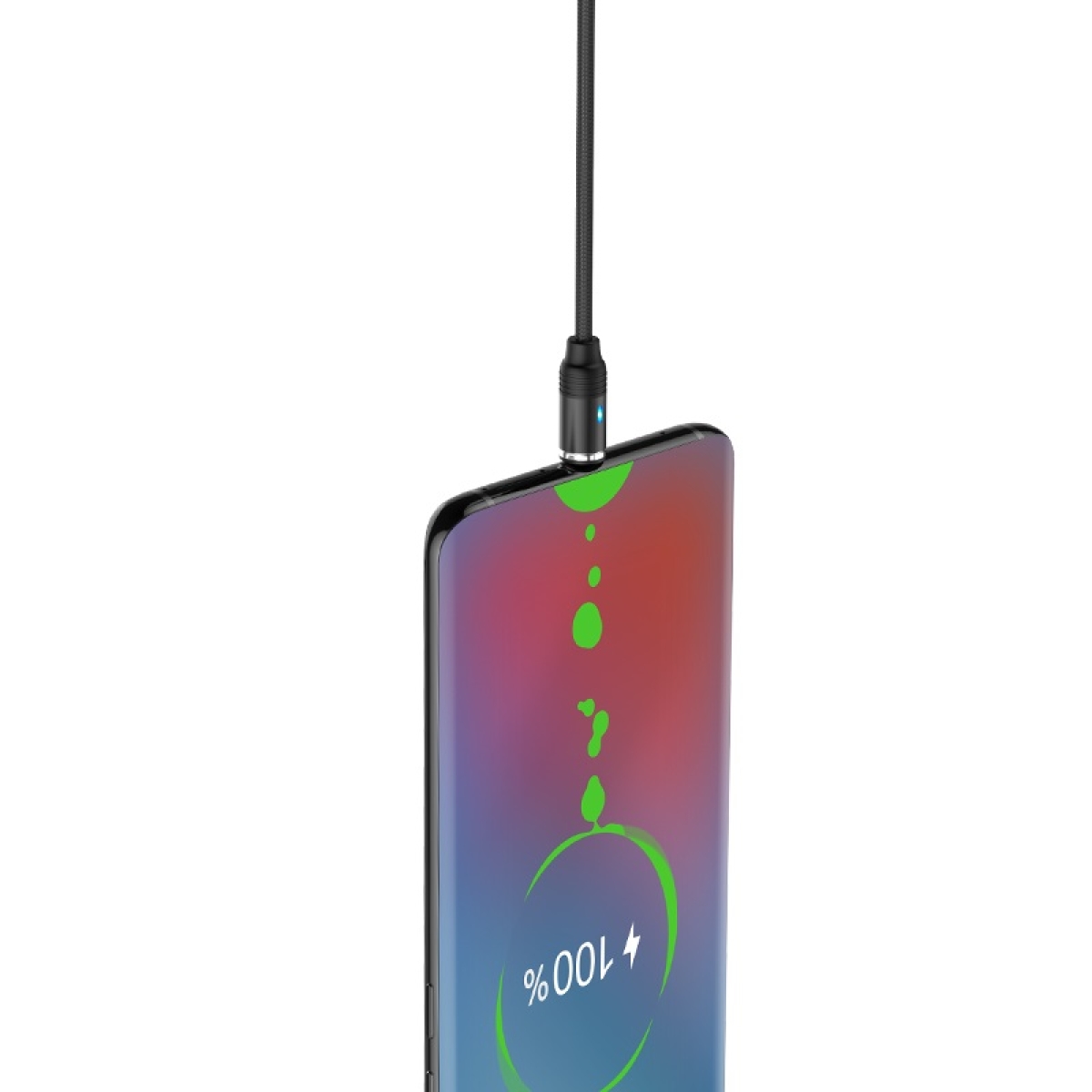 Hoco U76 Fresh Μαγνητικό Καλώδιο Φόρτισης USB σε Micro-USB – 1.2m - Μαύρο