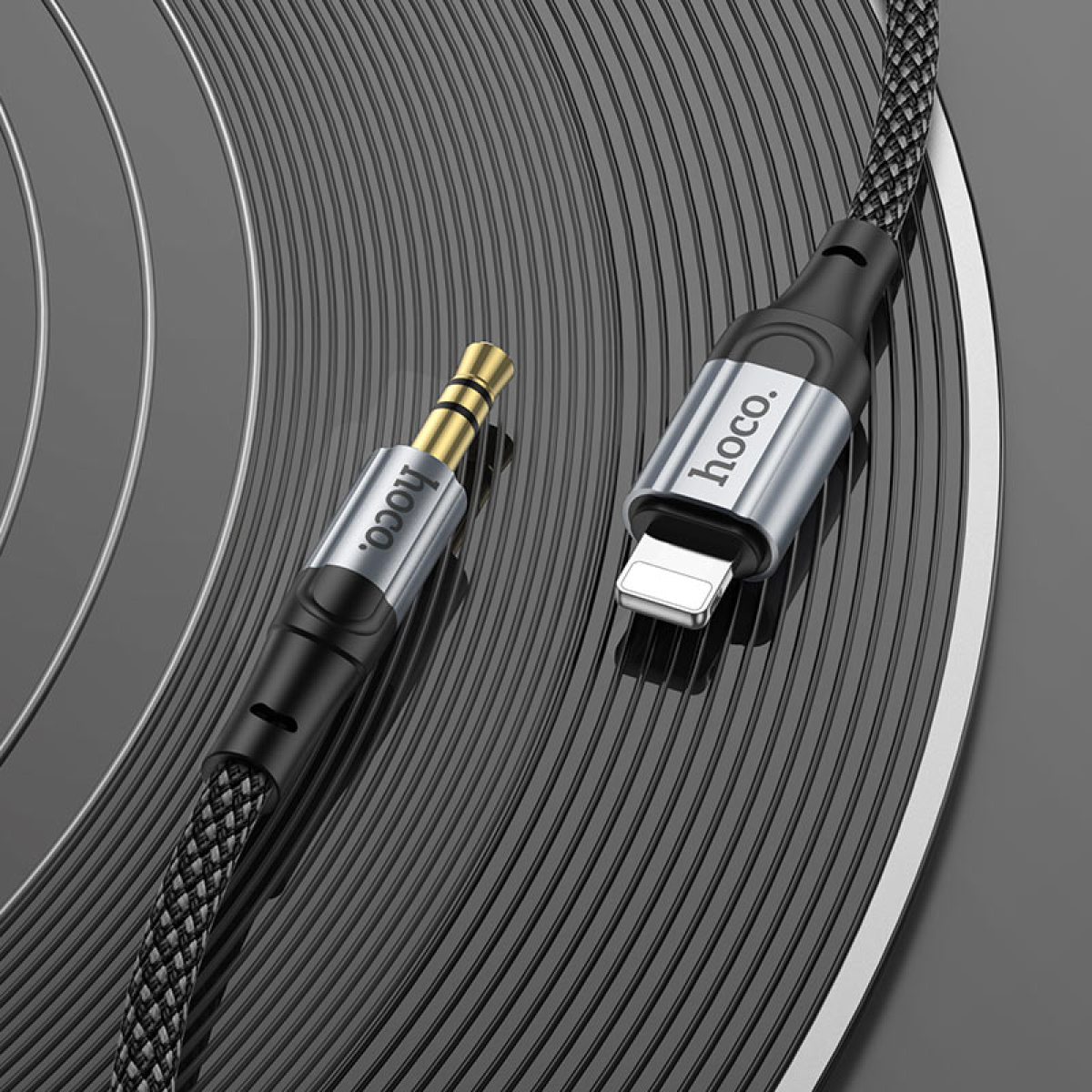 Hoco UPA26 Fresh Καλώδιο Ήχου Lightning σε 3.5mm AUX – 1 Μέτρο - Μαύρο