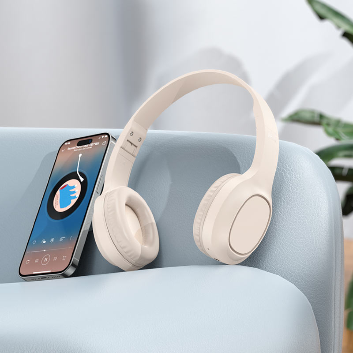 Hoco W46 Charm Ασύρματα & Ενσύρματα Ακουστικά Bluetooth 5.3 Over-Ear με AUX, Μικρόφωνο & 20 Ώρες Αυτονομία – Λευκό
