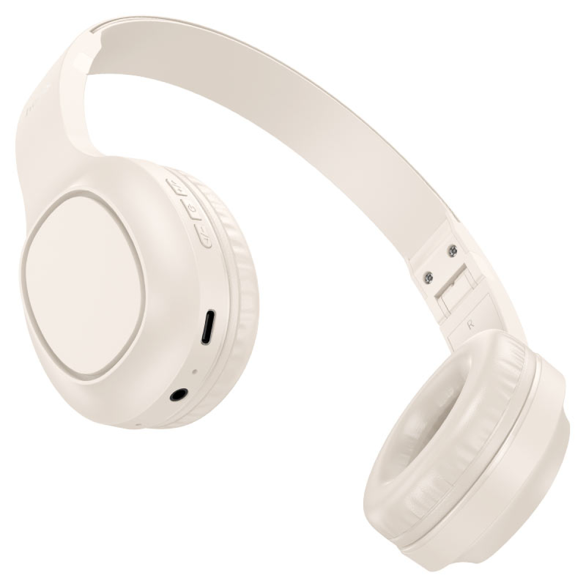 Hoco W46 Charm Ασύρματα & Ενσύρματα Ακουστικά Bluetooth 5.3 Over-Ear με AUX, Μικρόφωνο & 20 Ώρες Αυτονομία – Λευκό