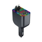 Green Lyca GL-F2 4in1 FM Transmitter Bluetooth Αυτοκινήτου με Retractable Καλώδιο – 66W Γρήγορη Φόρτιση & Φωτισμός