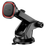 Borofone BH125 Roman Μαγνητική Βάση Στήριξης Κινητού για Ταμπλό ή Παρμπρίζ - Μαύρο/Κόκκινο