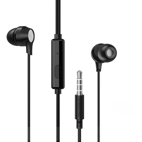 BOROFONE BM28 Tender Sound Ενσύρματα Ακουστικά με Μικρόφωνο & Πλήκτρο Ελέγχου – Μαύρο