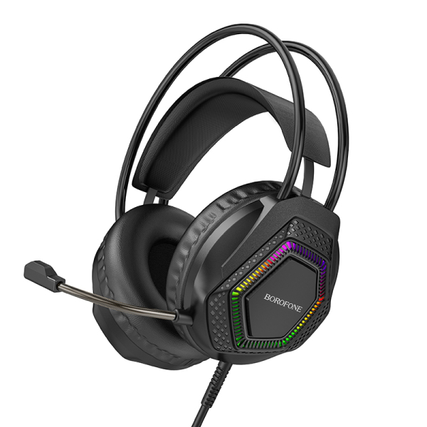 Borofone BO105 Thunder Gaming Ακουστικά με Μικρόφωνο, USB & 3.5mm, 50mm Drivers – Μαύρα