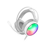 Borofone BO108 Flame Gaming Ακουστικά με LED Φωτισμό, Μικρόφωνο & USB/3.5mm – 50mm Drivers - Λευκά