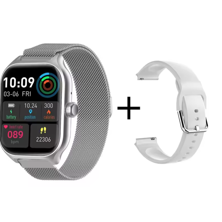 Gts4 Smartwatch Unisex – 2 Λουράκια, Κλήσεις Bluetooth, Gps &Amp; Πλήρεις Λειτουργίες Υγείας – Γκρί