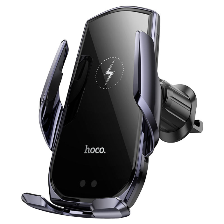 Hoco CA202 Plus Enlightener Βάση Αυτοκινήτου με Ασύρματη Φόρτιση 15W & Αυτόματο Κλείδωμα – Για Αεραγωγό – Μαύρο