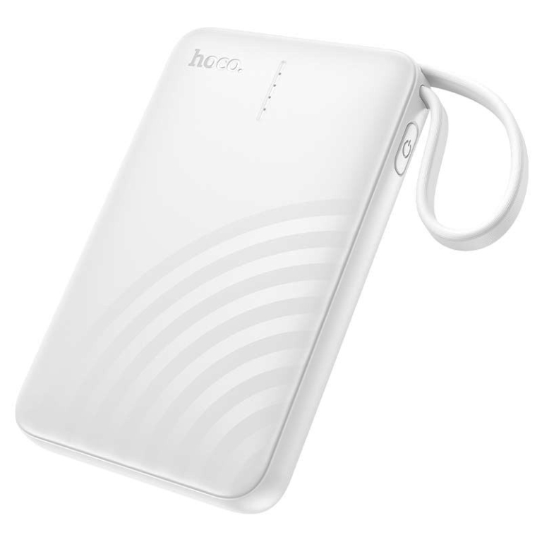 Hoco J134 Strong Power Bank 5000mAh με Ενσωματωμένο Καλώδιο Type C – Λευκό