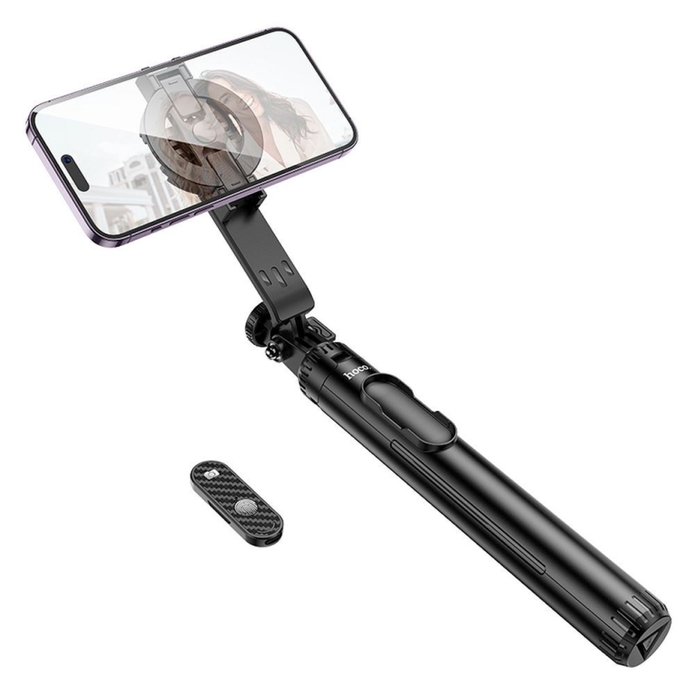 Hoco K25 Μαγνητικό Selfie Stick με Τρίποδο έως 1,5m & Ασύρματο Τηλεχειριστήριο – Μαύρο