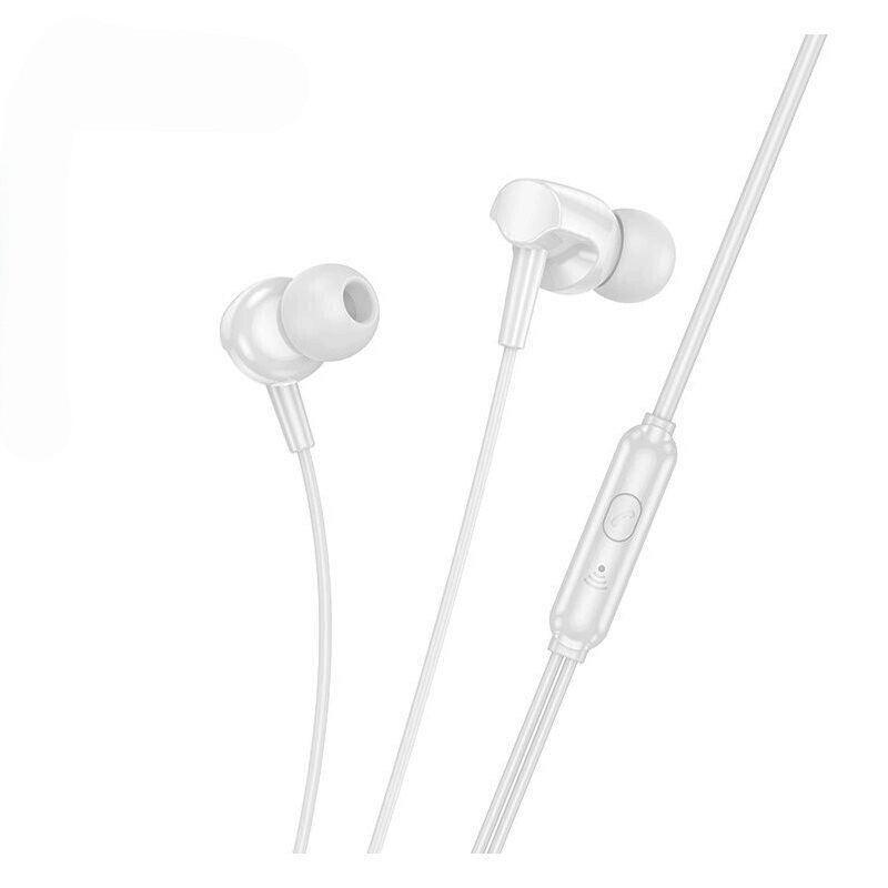 Hoco M112 Ακουστικά In-Ear Με Μικρόφωνο | Handsfree Με Βύσμα 3.5Mm - Λευκά
