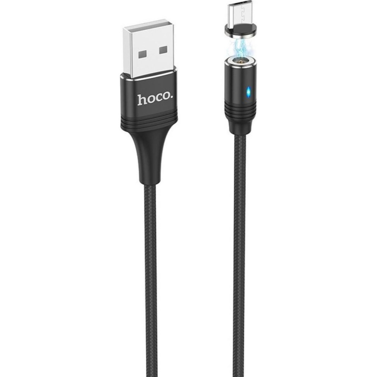 Hoco U76 Fresh Μαγνητικό Καλώδιο Φόρτισης USB σε Micro-USB – 1.2m - Μαύρο