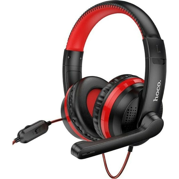 Hoco W103 Over Ear Gaming Headset 3.5mm με Μικρόφωνο – Μαύρο/Κόκκινο