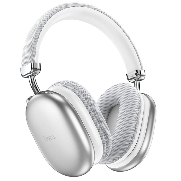 Hoco W35 Max Joy Ασύρματα/Ενσύρματα Over-Ear Ακουστικά Bluetooth με Μικρόφωνο, TF Card & AUX – Ασημί