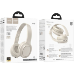 Hoco W46 Charm Ασύρματα & Ενσύρματα Ακουστικά Bluetooth 5.3 Over-Ear με AUX, Μικρόφωνο & 20 Ώρες Αυτονομία – Λευκό