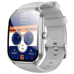 Hoco Y28 Smartwatch AMOLED με Λειτουργία Κλήσεων, IP67 + Μαύρο & Καφέ Λουράκι - Ασημί