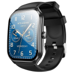 Hoco Y28 Smartwatch AMOLED με Λειτουργία Κλήσεων – Μαύρο (IP67) + Μαύρο & Καφέ Λουράκι