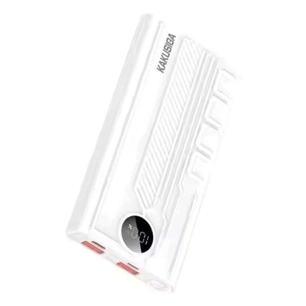 Kakusiga KSC-1094 Power Bank 10000mAh με Ένδειξη LED & Γρήγορη Φόρτιση PD 22.5W – Λευκό