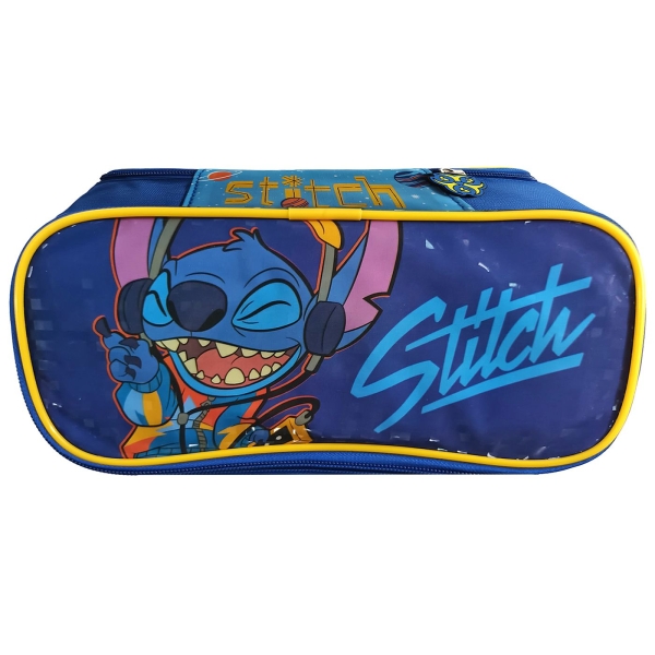 Κασετίνα Πλακέ Stitch Μπλέ – Παιδική Κασετίνα για Σχολικά Είδη