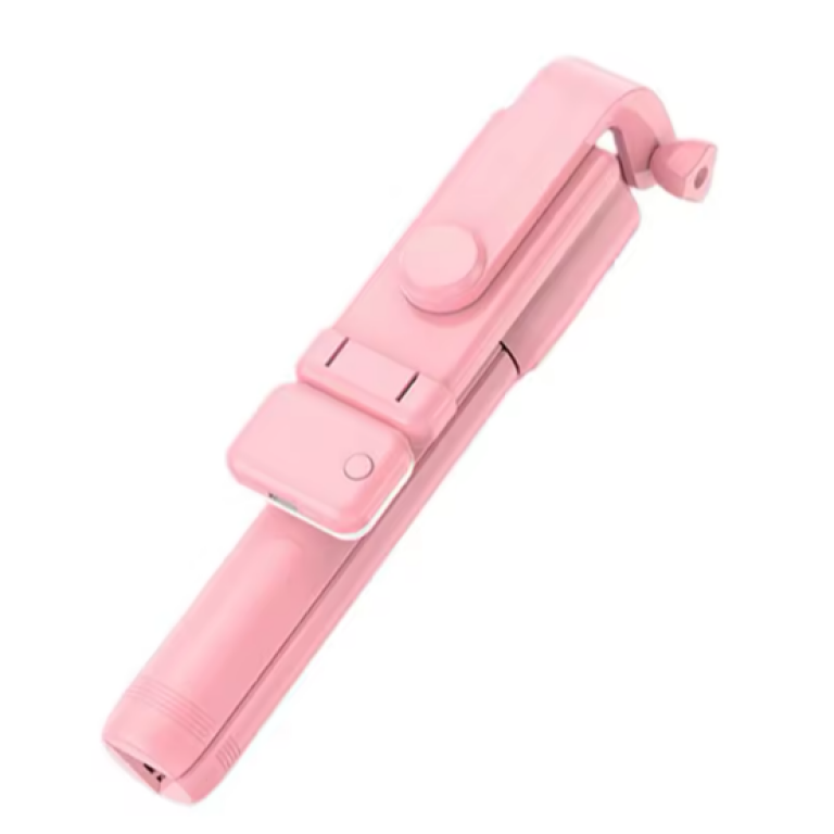 KOUVOLSEN X1S Bluetooth Τρίποδο με Selfie Stick & Τηλεχειριστήριο – Ρόζ