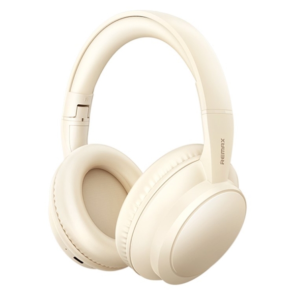 REMAX RB-100HB Ασύρματα Ακουστικά Bluetooth Over-Ear Πτυσσόμενα – Μπέζ