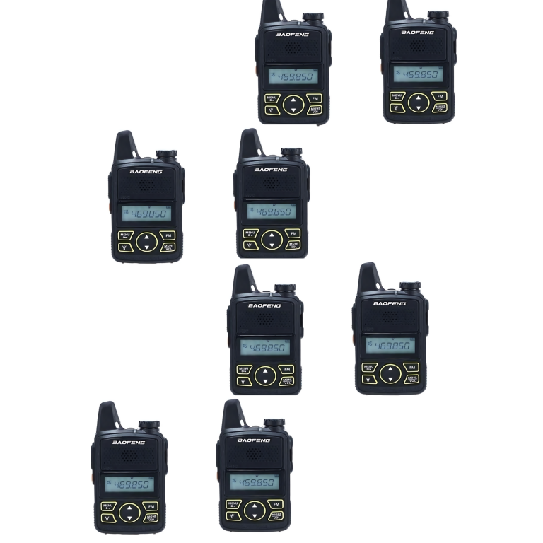 Σετ 8 Τεμαχίων Baofeng BF-T1 Ασύρματοι Πομποδέκτες PMR 1.5W με Μονόχρωμη Οθόνη