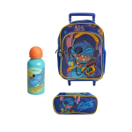 Σετ Lilo & Stitch με Τσάντα Τρόλεϊ Νηπίου 29cm, Κασετίνα Πλακέ και Παγούρι 500ml – Ιδανικό για το Νηπιαγωγείο