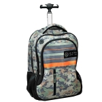 Trolley Σχολική Τσάντα Maui Retro Camo 53x37x28cm – Με Ανατομική Πλάτη, Προστασία Ροδών & Μπρελόκ