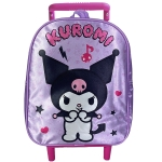 Τσάντα Τρόλεϊ Νηπίου Kuromi 29cm – Σχολική Τσάντα Με Ροδάκια και Φερμουάρ