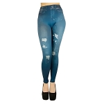 Τζιν Κολάν Slim N Lift Caresse Jeans – Ripped Blue (S/M)