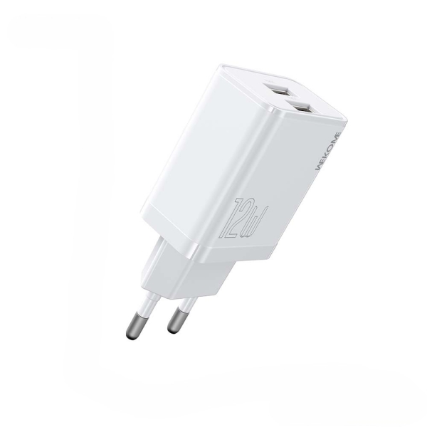 WEKOME WP-U58 Φορτιστής Ρεύματος 12W με 2 Θύρες USB – Λευκός